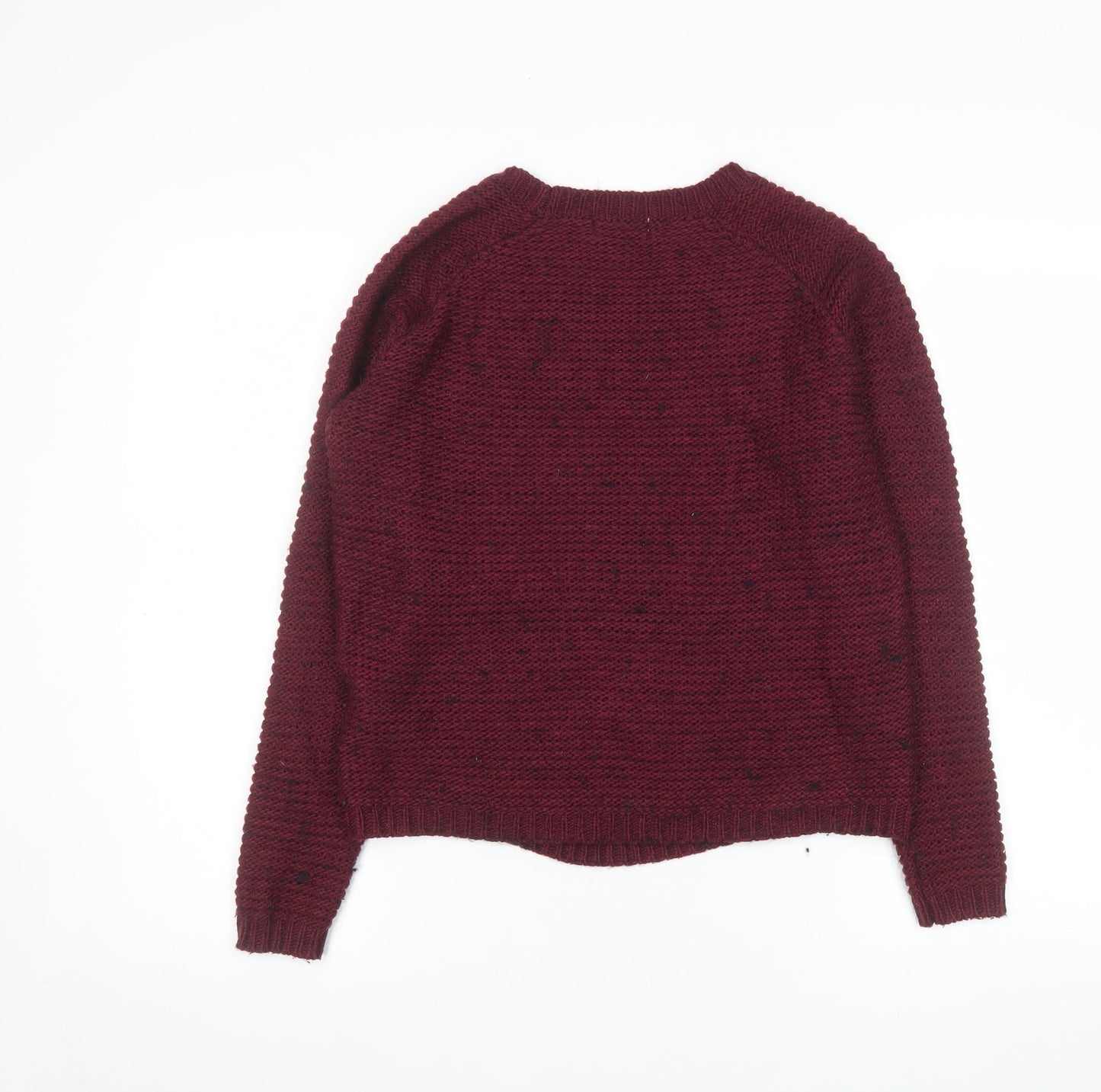 Marks and Spencer Women’s Red Cable Knit Crew Neck Jumper Size 10