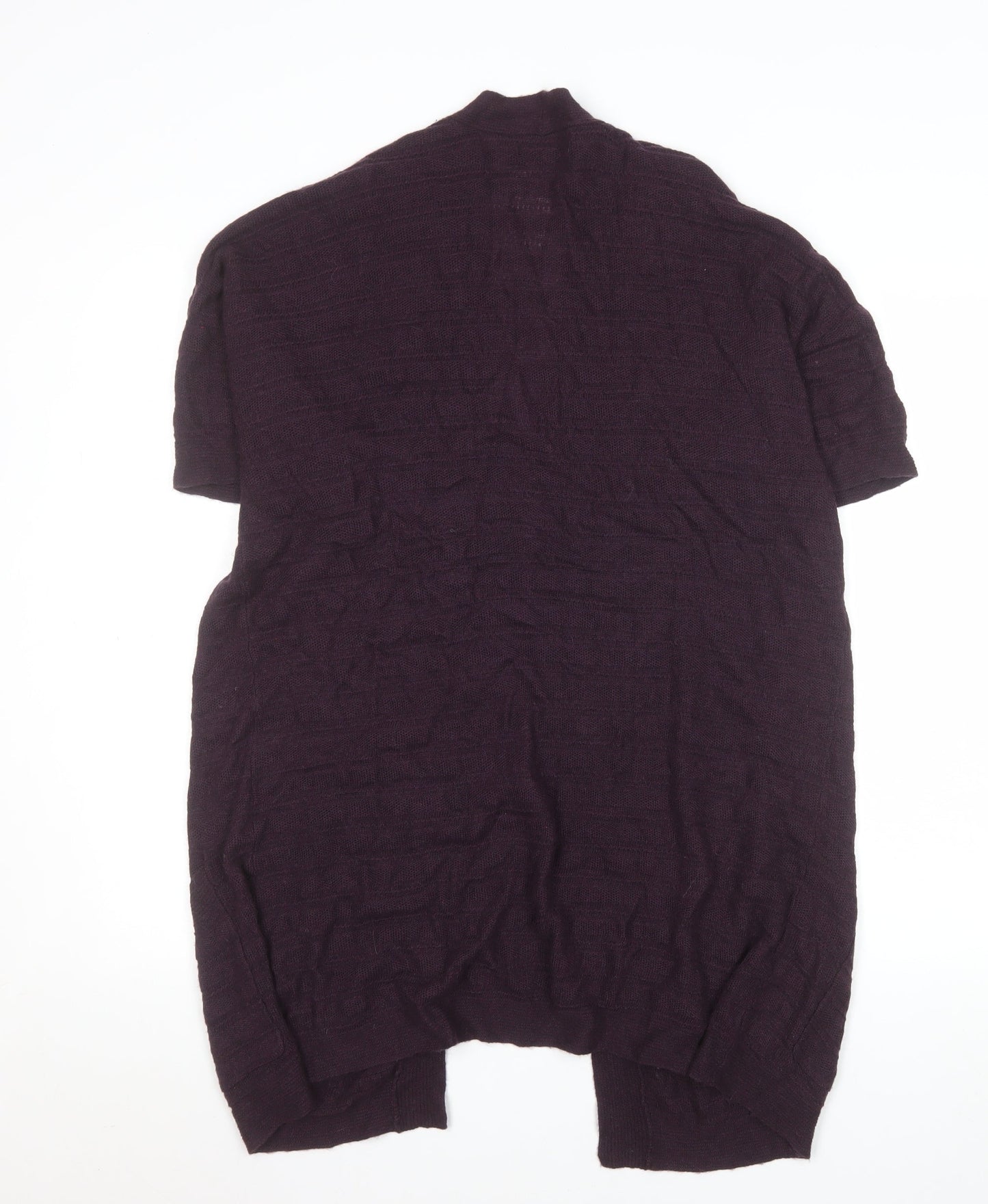 Monoprix Femme Women's Purple Knit Open Cardigan Size 14