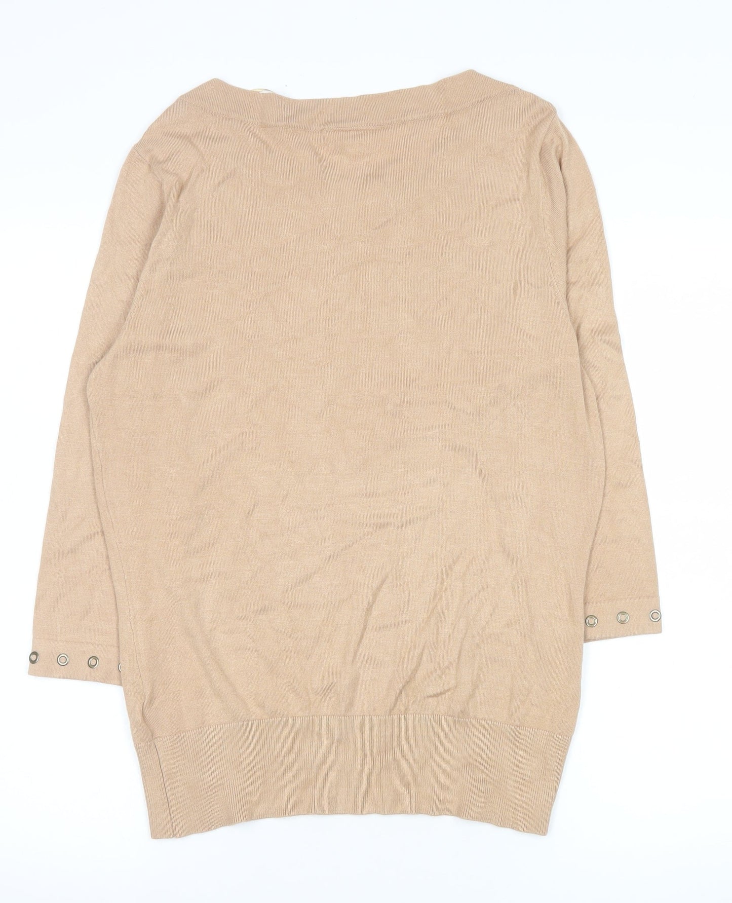 Wallis Women’s Beige Petite 14 3/4 Sleeve Knit Blouse