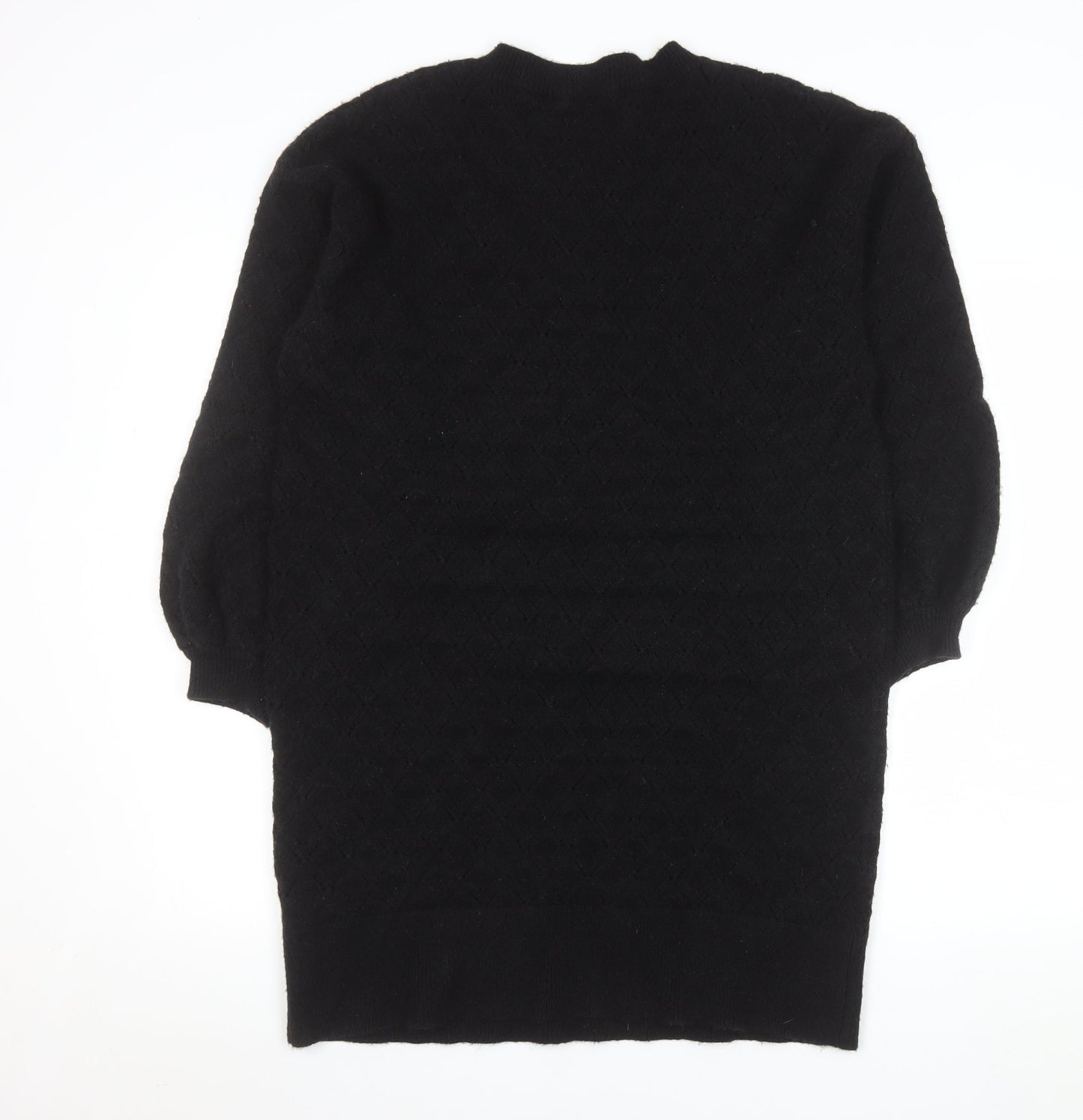 Oliver Bonas Women's Black Knit Jumper Dress Size 14