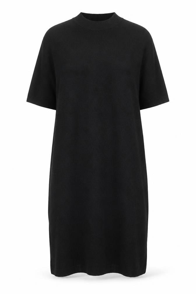 Quiosque Women Black Size 14 Shift Knit Midi Dress