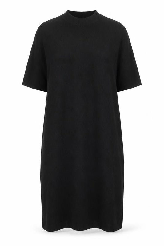 Quiosque Women Black Size 14 Shift Knit Midi Dress
