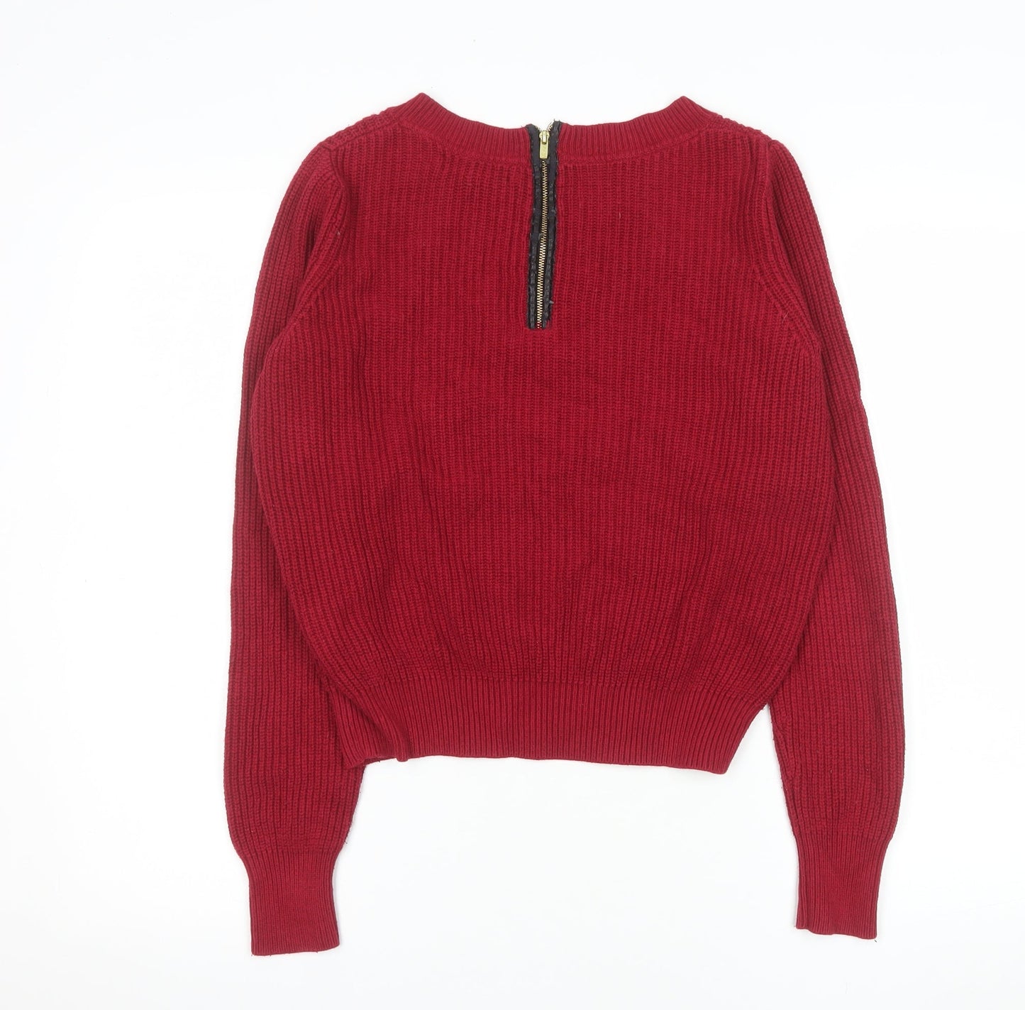 Banana Republic Womens Red Knit Crew Neck Jumper Size S