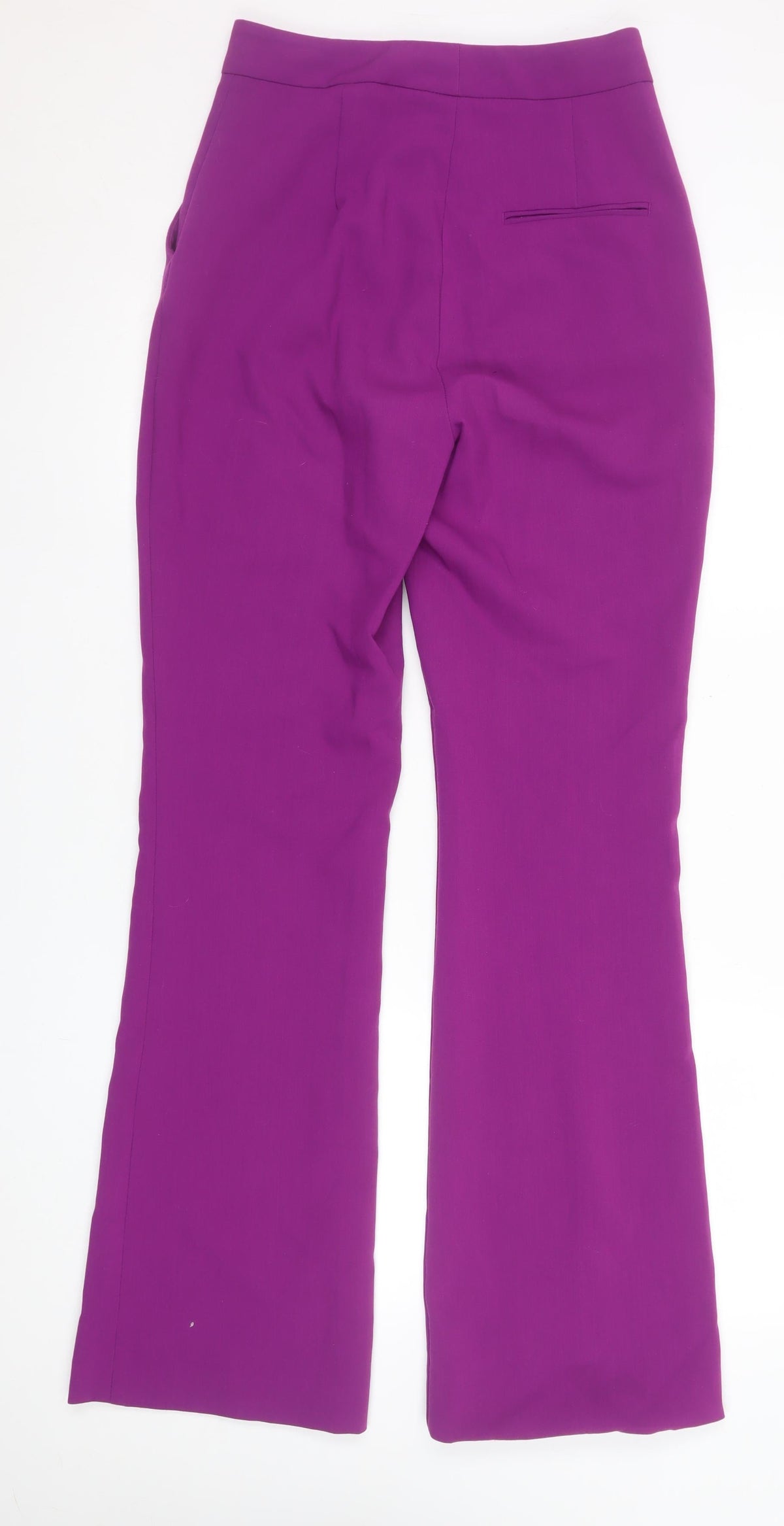 ZARA Women Purple Flared Stretch Trousers Size S