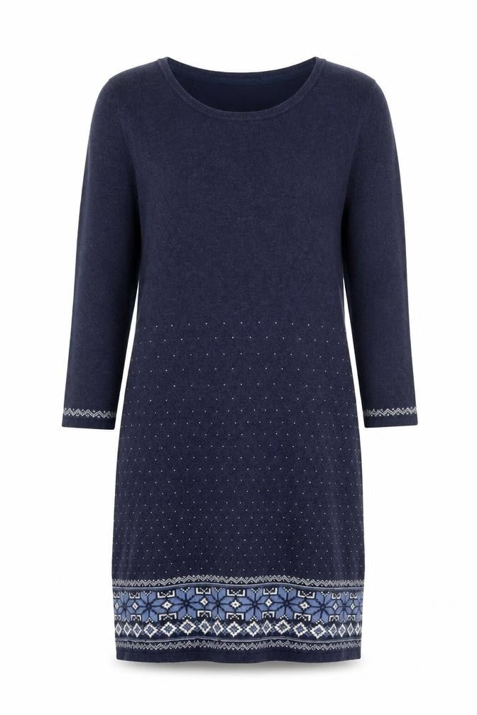 FatFace Women's Blue Cotton Knit Shift Dress Size 12