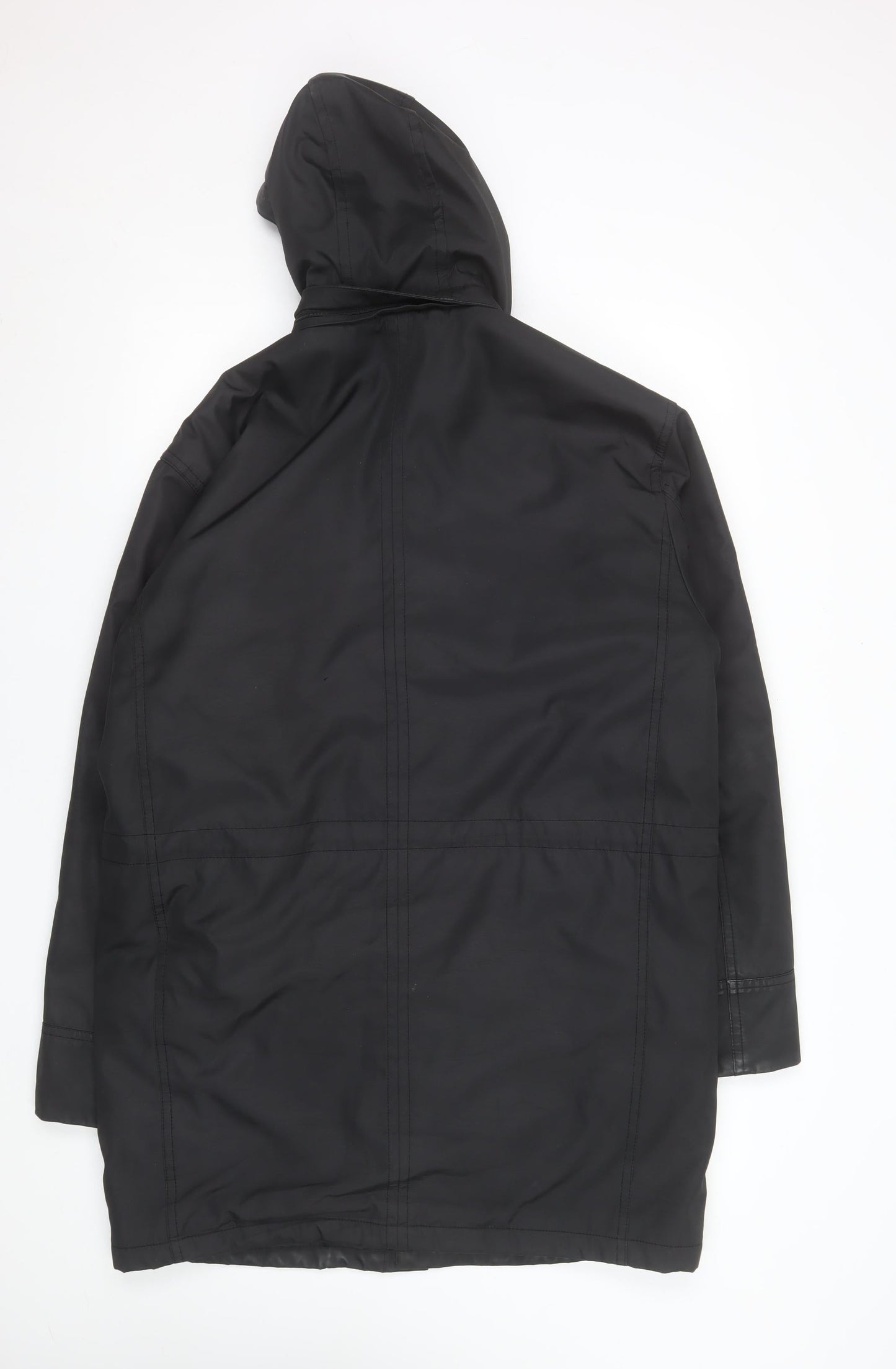 Balthazar Men's Black Waterproof Hooded Rain Coat Size L