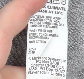 Marks and Spencer Mens Grey Cotton V-Neck Sleeveless Vest XL