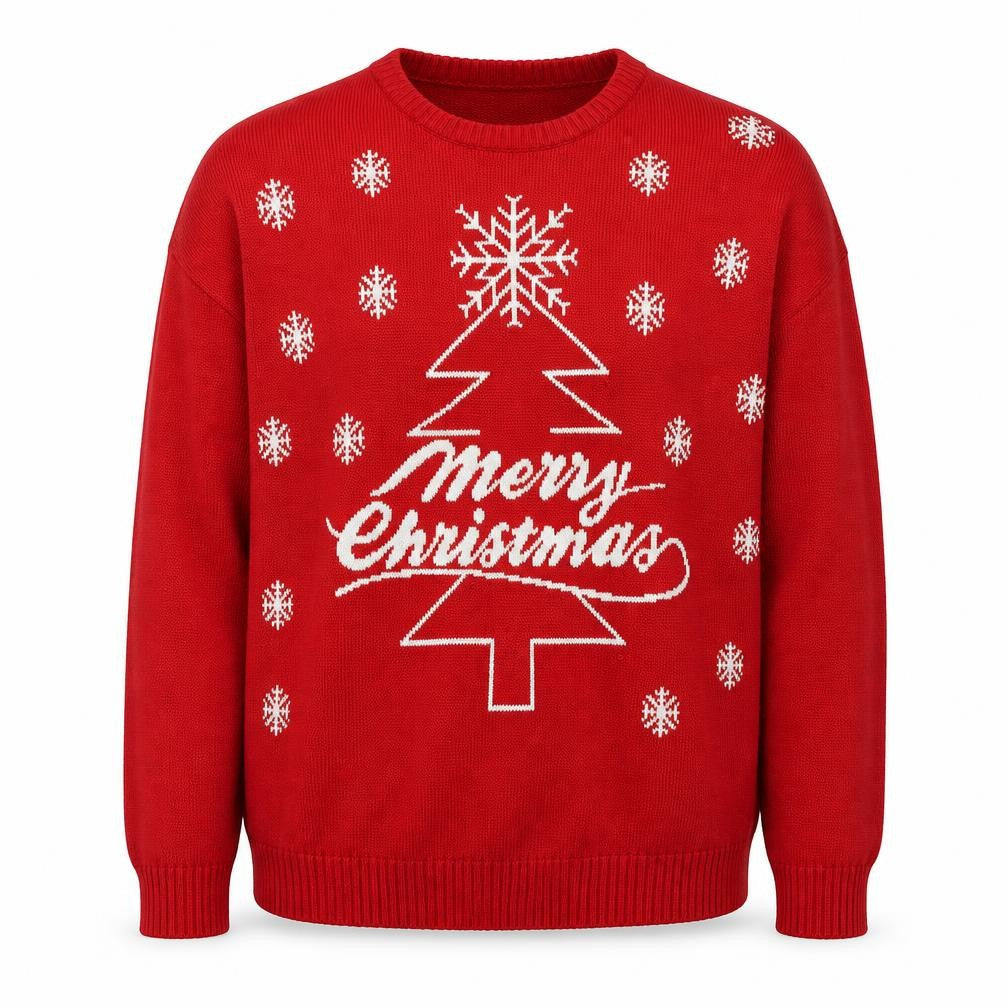 Sandstone Mens Red 2XL Christmas Crew Neck Pullover Jumper
