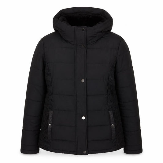 Tu Women Black Size 10 Hooded Puffer Jacket Winter Coat