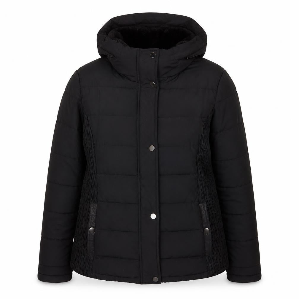 Tu Women Black Size 10 Hooded Puffer Jacket Winter Coat