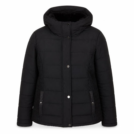 Tu Women Black Size 10 Hooded Puffer Jacket Winter Coat