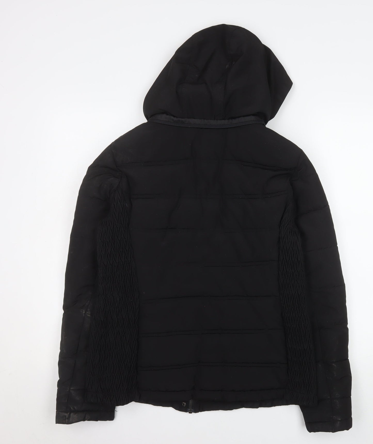 Tu Women Black Size 10 Hooded Puffer Jacket Winter Coat