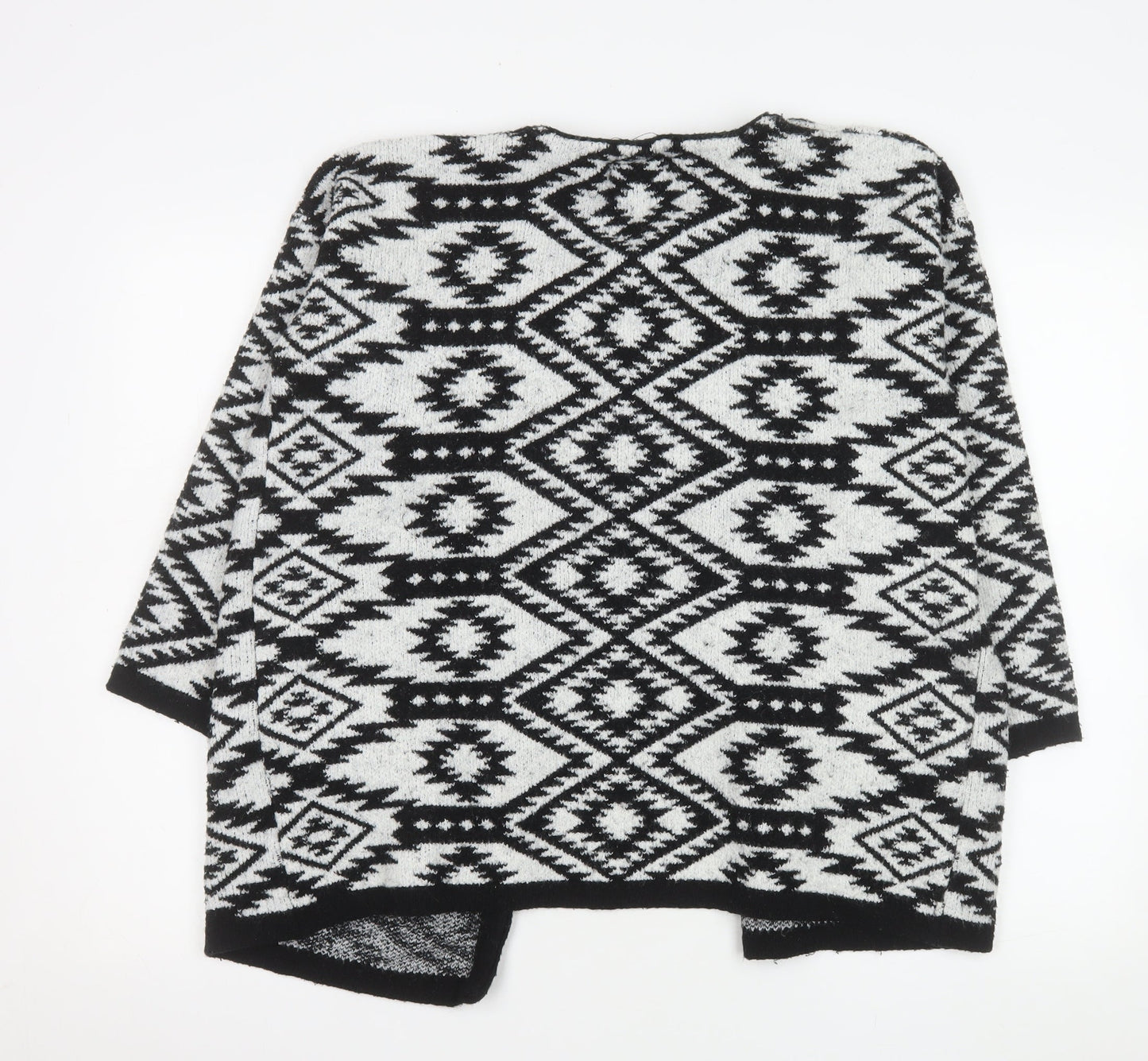 Atmosphere Women’s Black Aztec Knit Open Cardigan Size S