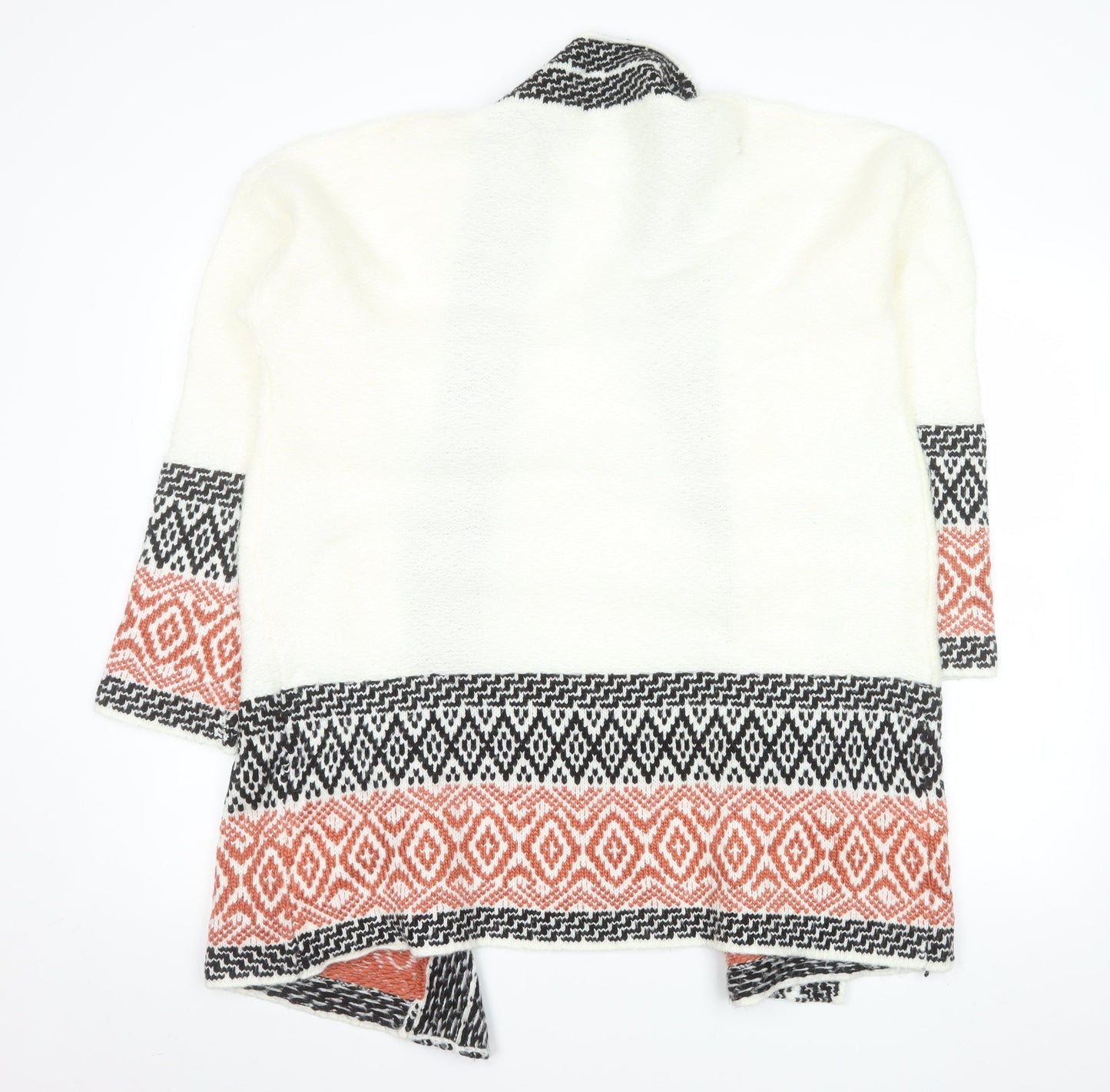 George Women's Ivory Aztec Knit Open Cardigan Size 18