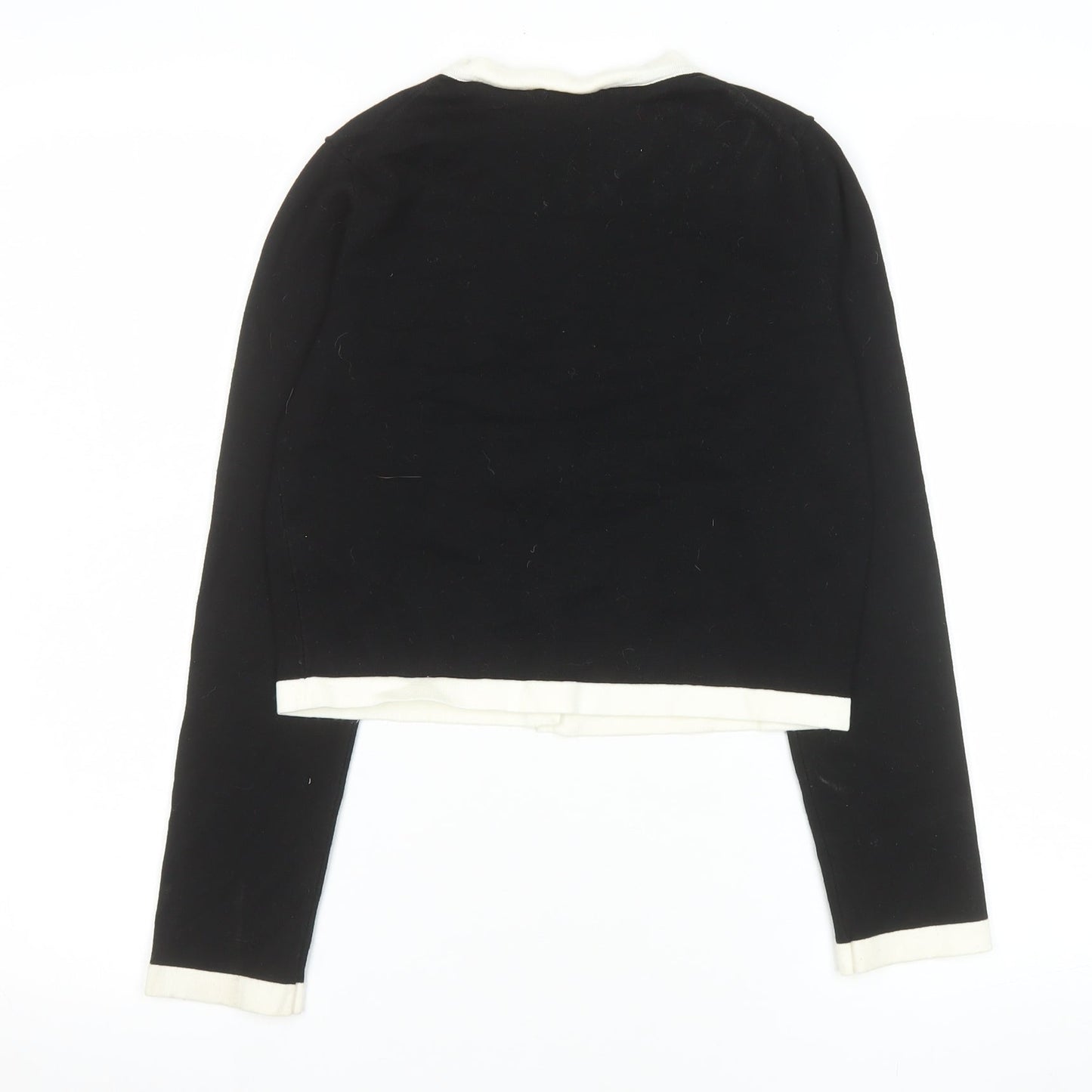 GU Women’s Black & White Cardigan S Regular Knit Classic Style