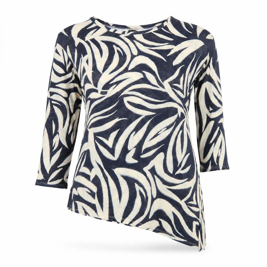 Wallis Women’s Blue Floral Asymmetric Tunic Blouse Size S