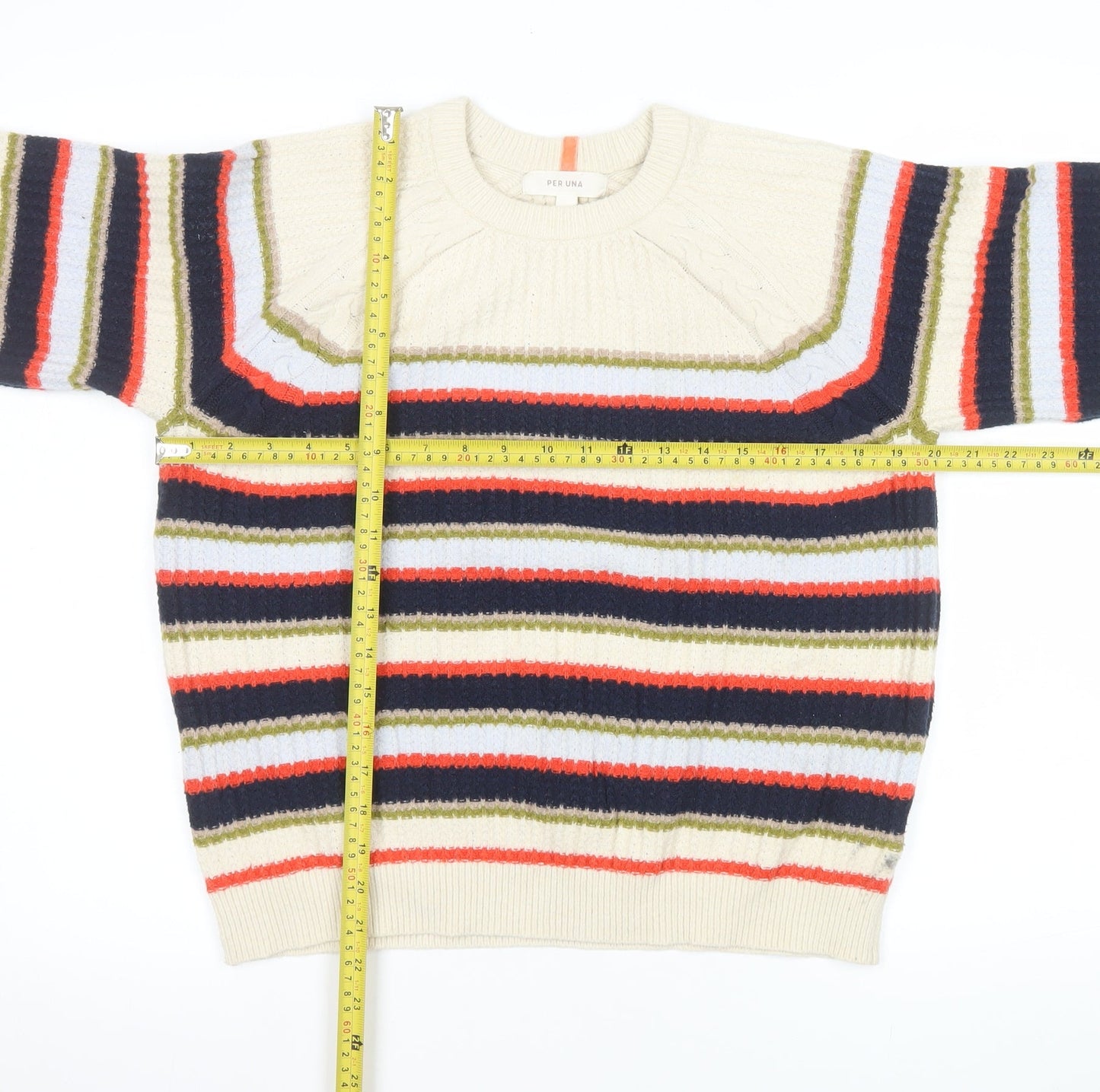 Marks and Spencer Women’s Multicoloured Striped Knit Jumper M