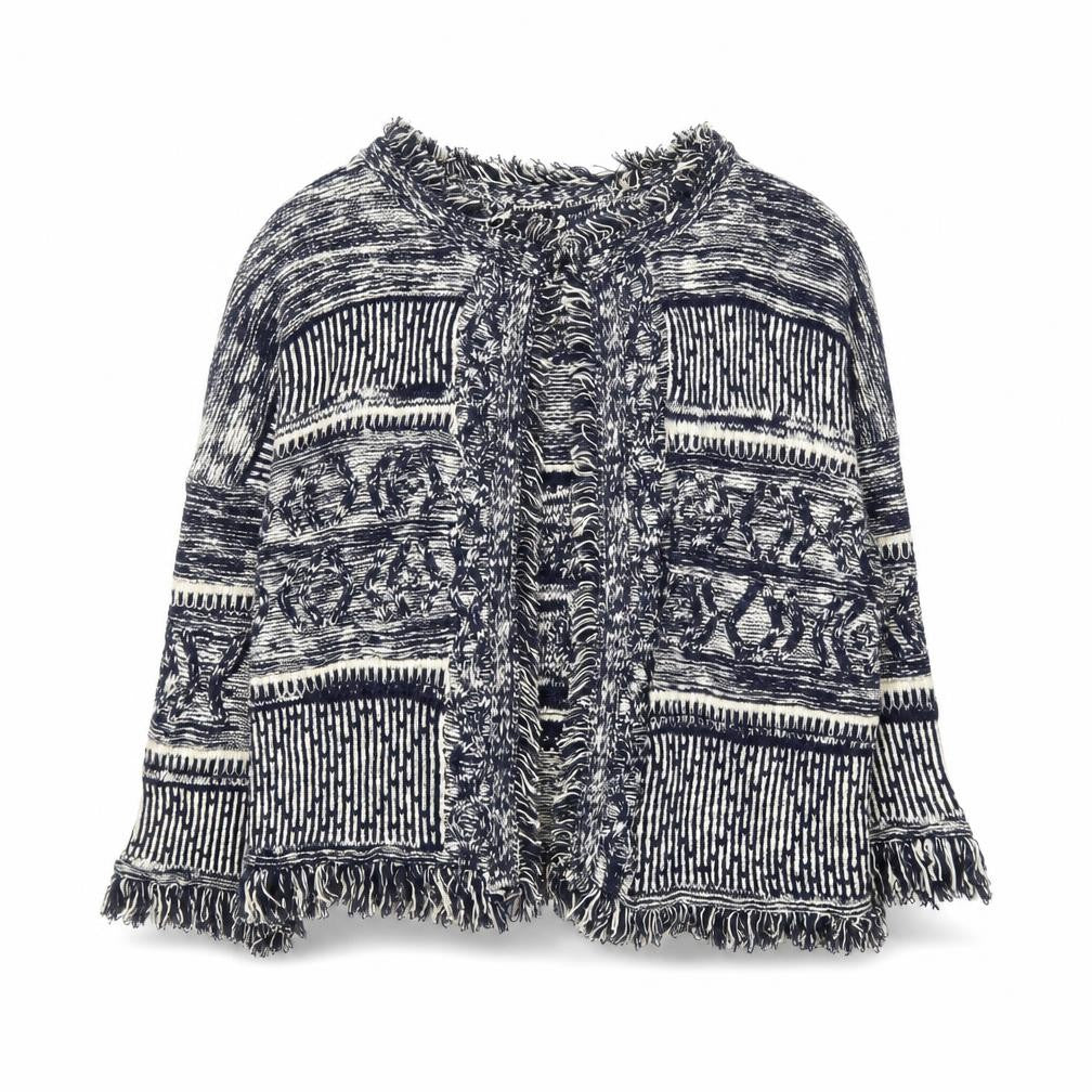 Marks & Spencer Women’s Blue Bohemian Knit Cape Medium