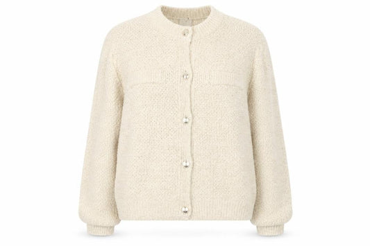 H&M Womens Beige Knit Cardigan XL Soft Cotton Blend