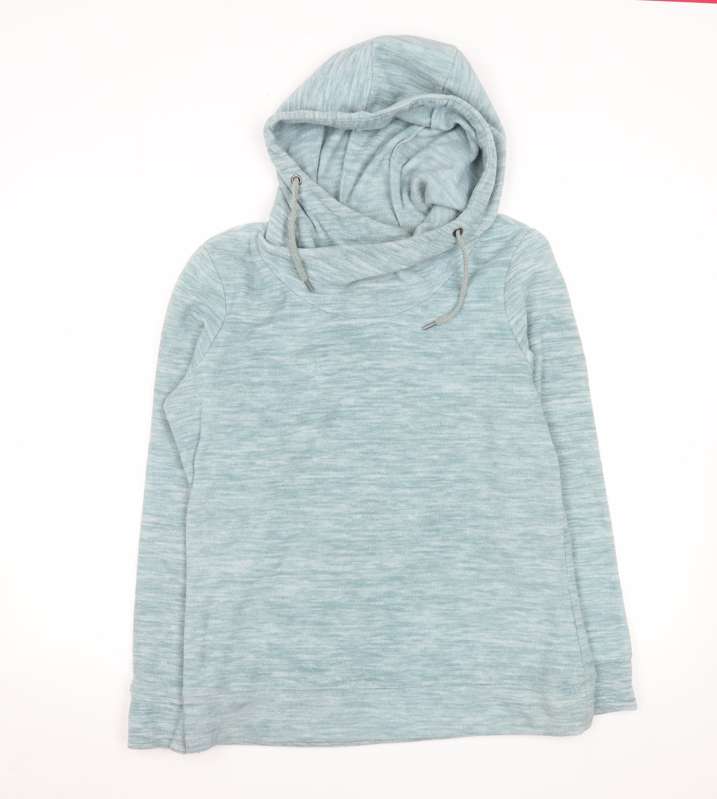 Equestrian Womens Light Blue Hooded Pullover Hoodie Size 12 Polyester