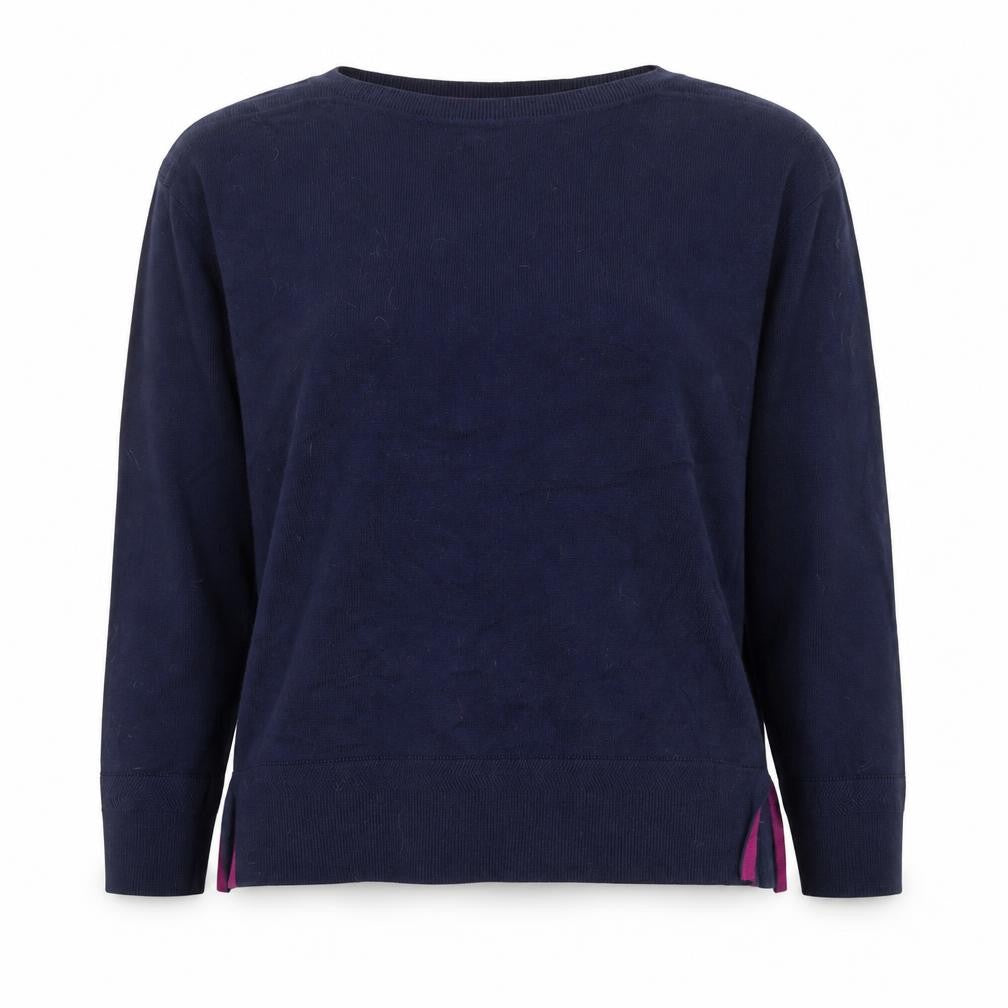 Joules Women’s Blue Crew Neck Cotton Bamboo Jumper Size 10