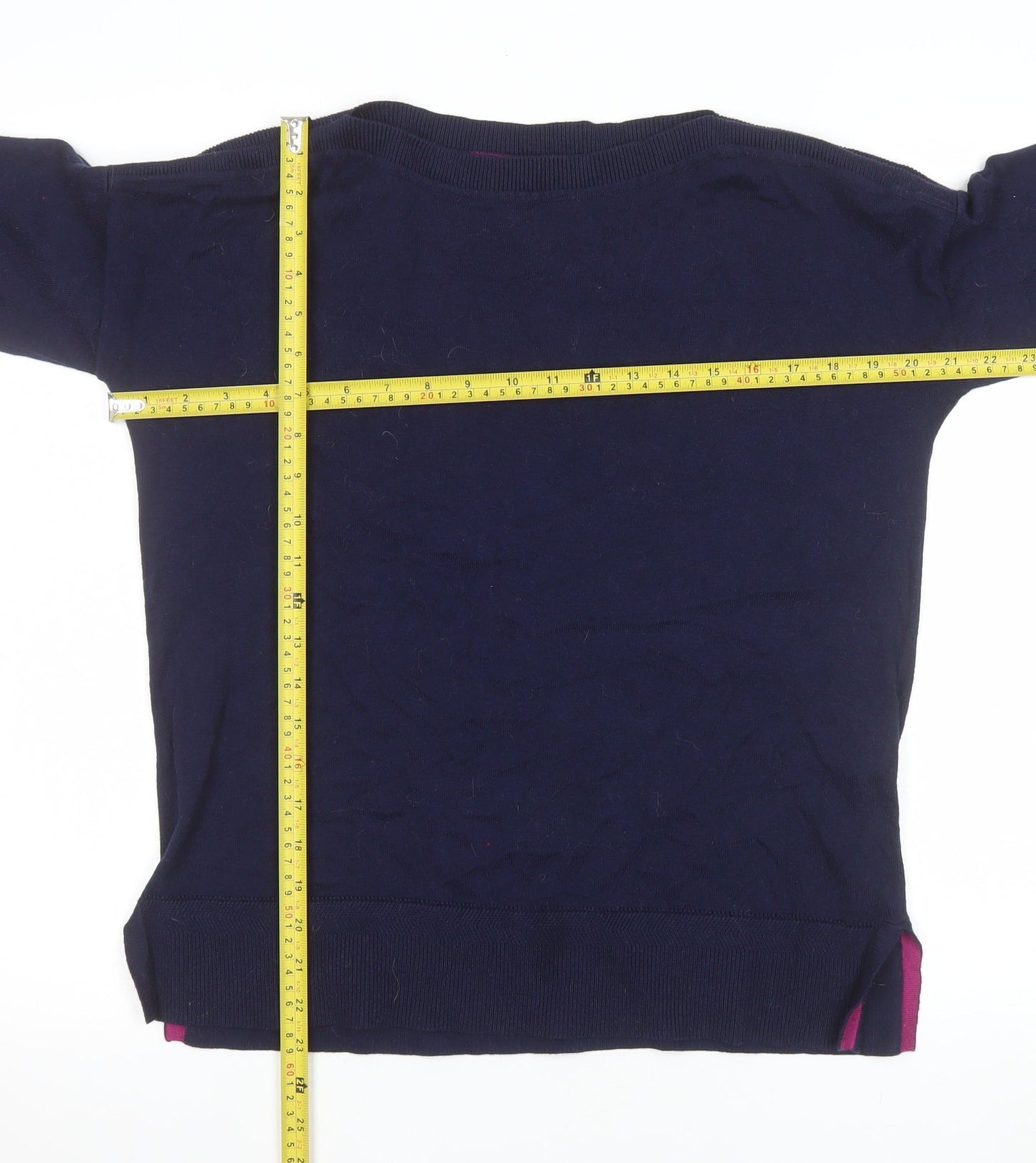 Joules Women’s Blue Crew Neck Cotton Bamboo Jumper Size 10