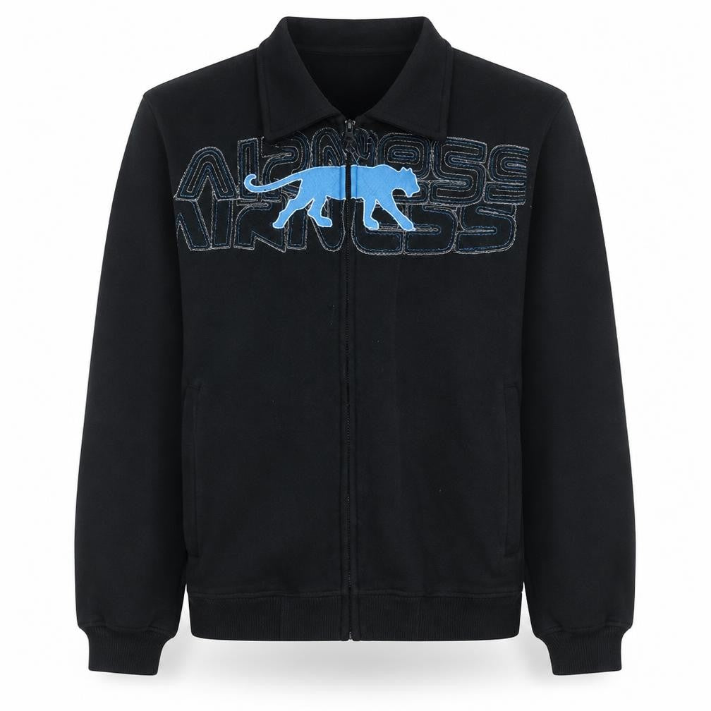Airness Men's Black XL Full Zip Graphic Sweatshirt