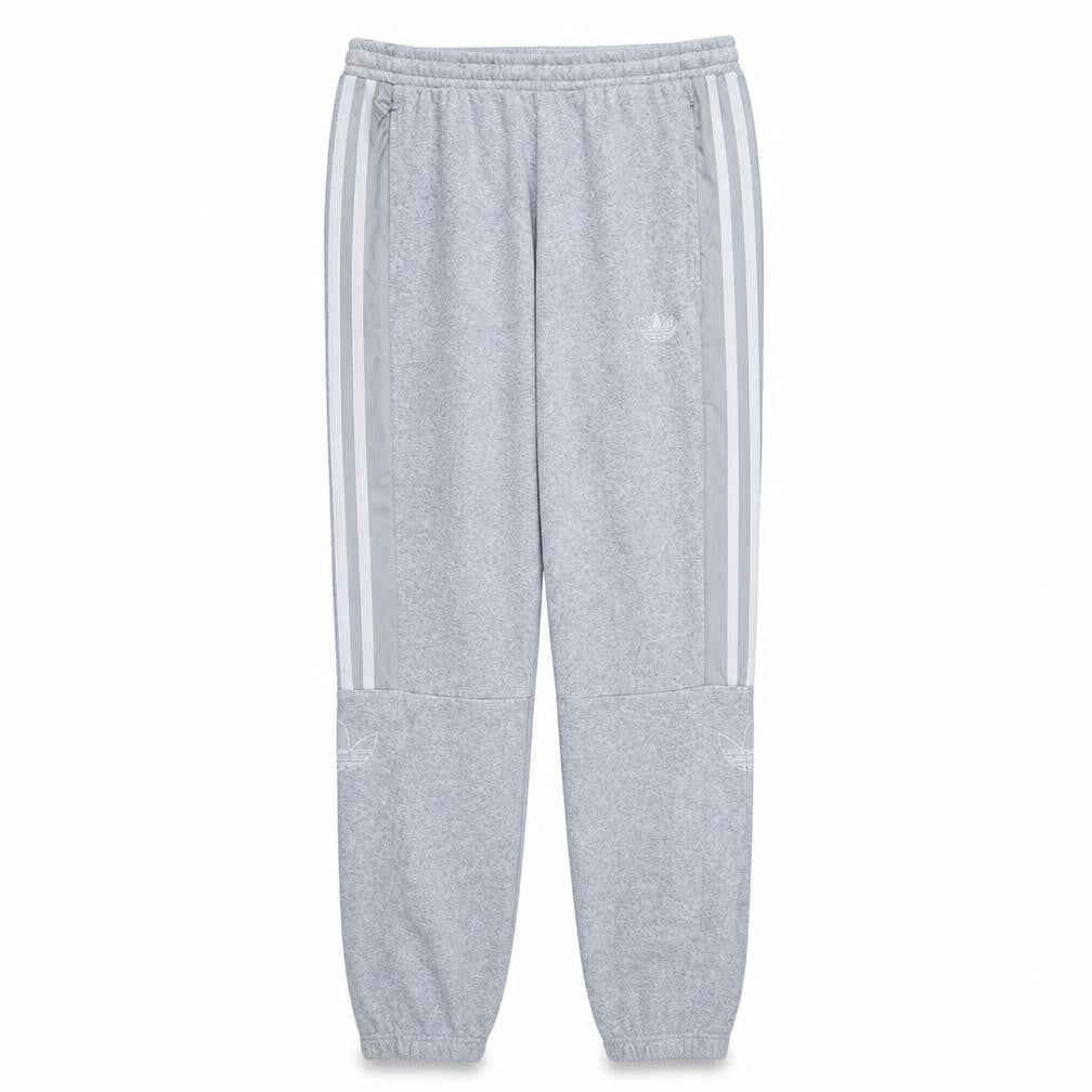 adidas Men Grey Jogger Trousers M Regular Fit with Stripes