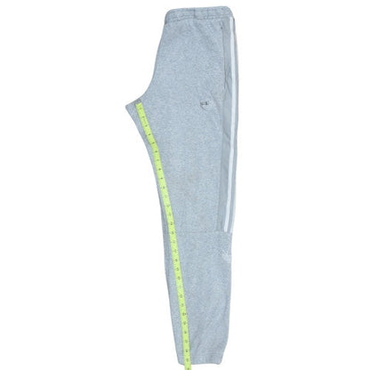 Back view of adidas Men Grey Jogger Trousers M Regular Fit with Stripes