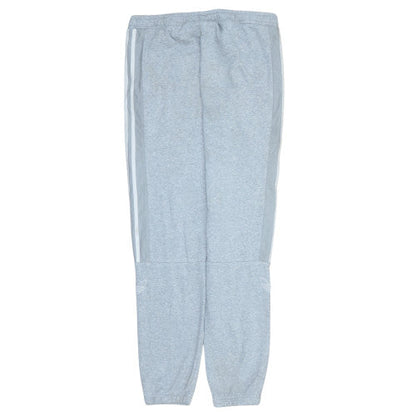 Brand and care label for adidas Men Grey Jogger Trousers M Regular Fit with Stripes