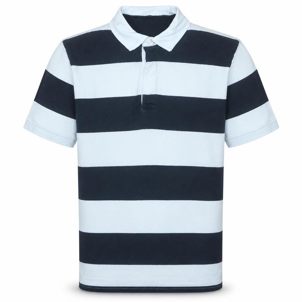 Marks & Spencer Men’s Black White Striped Cotton Polo M