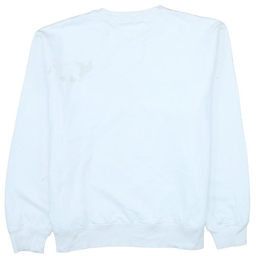 Tommy Hilfiger Men’s White 2XL Pullover Logo Sweatshirt