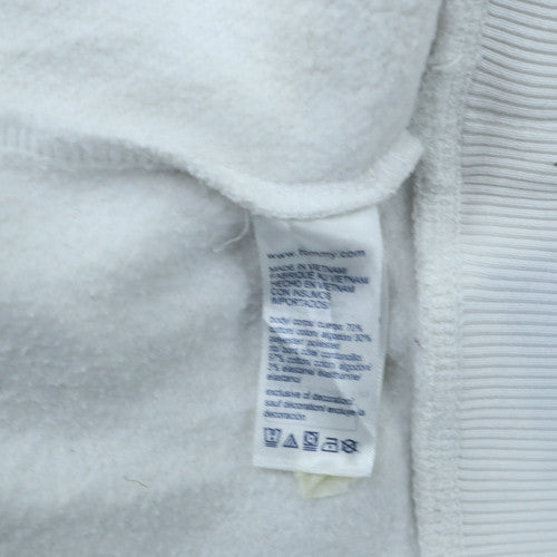 Tommy Hilfiger Men’s White 2XL Pullover Logo Sweatshirt