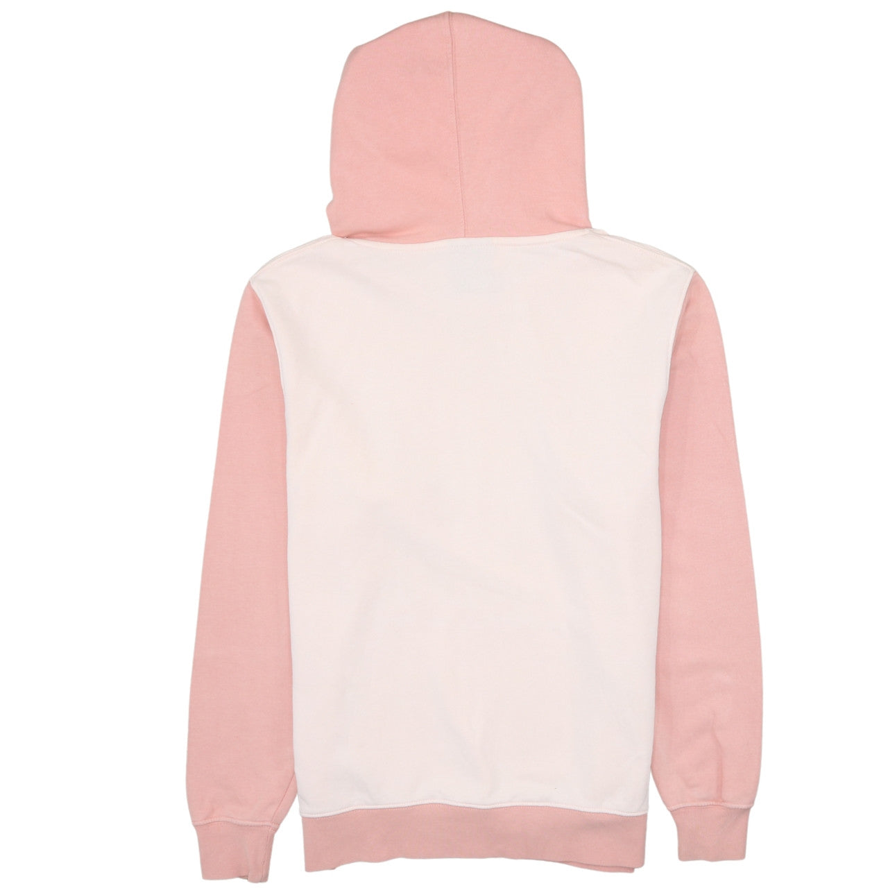 Nike Women's Pink Colourblock Pullover Hoodie Size S Cotton Blend