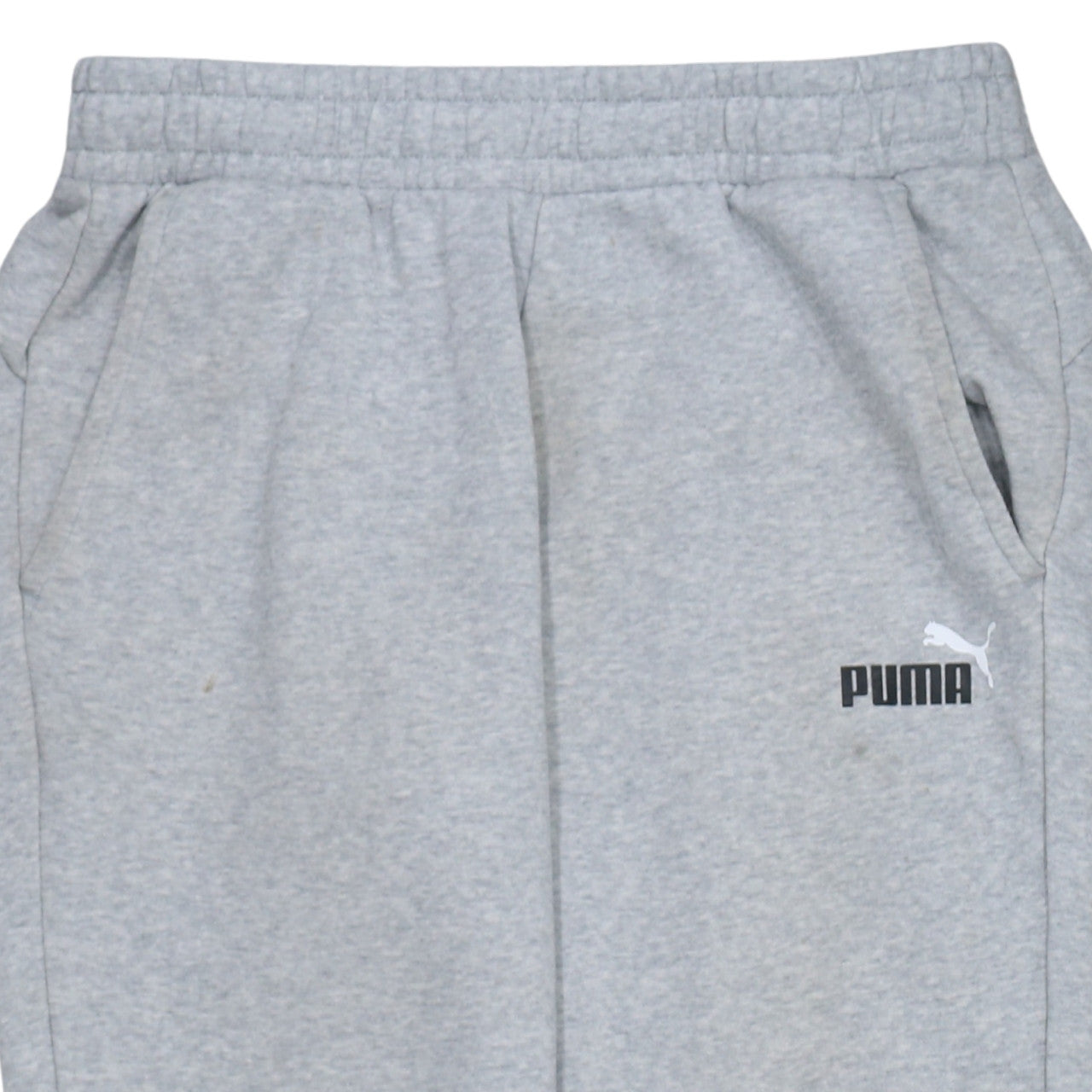 Puma Men’s Grey Fleece Sweatpants L Regular Fit Casual Tapered