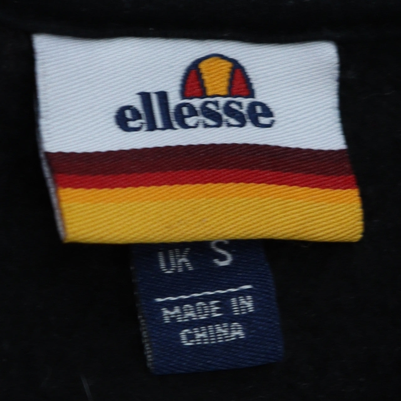 Ellesse Men’s Black Regular Fit Crew Neck Pullover Sweatshirt S