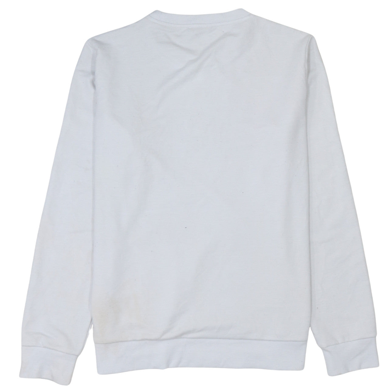 Emporio Armani EA7 Women's White XL Pullover Sweatshirt with Logo Detail