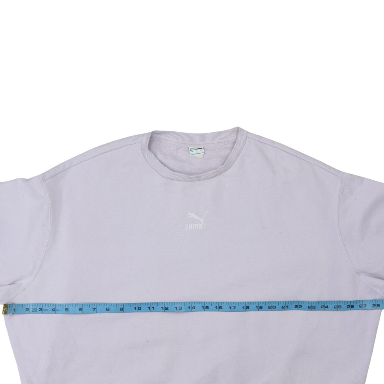 Puma Womens Lilac Crew Neck Pullover Sweatshirt Size L Relaxed Fit