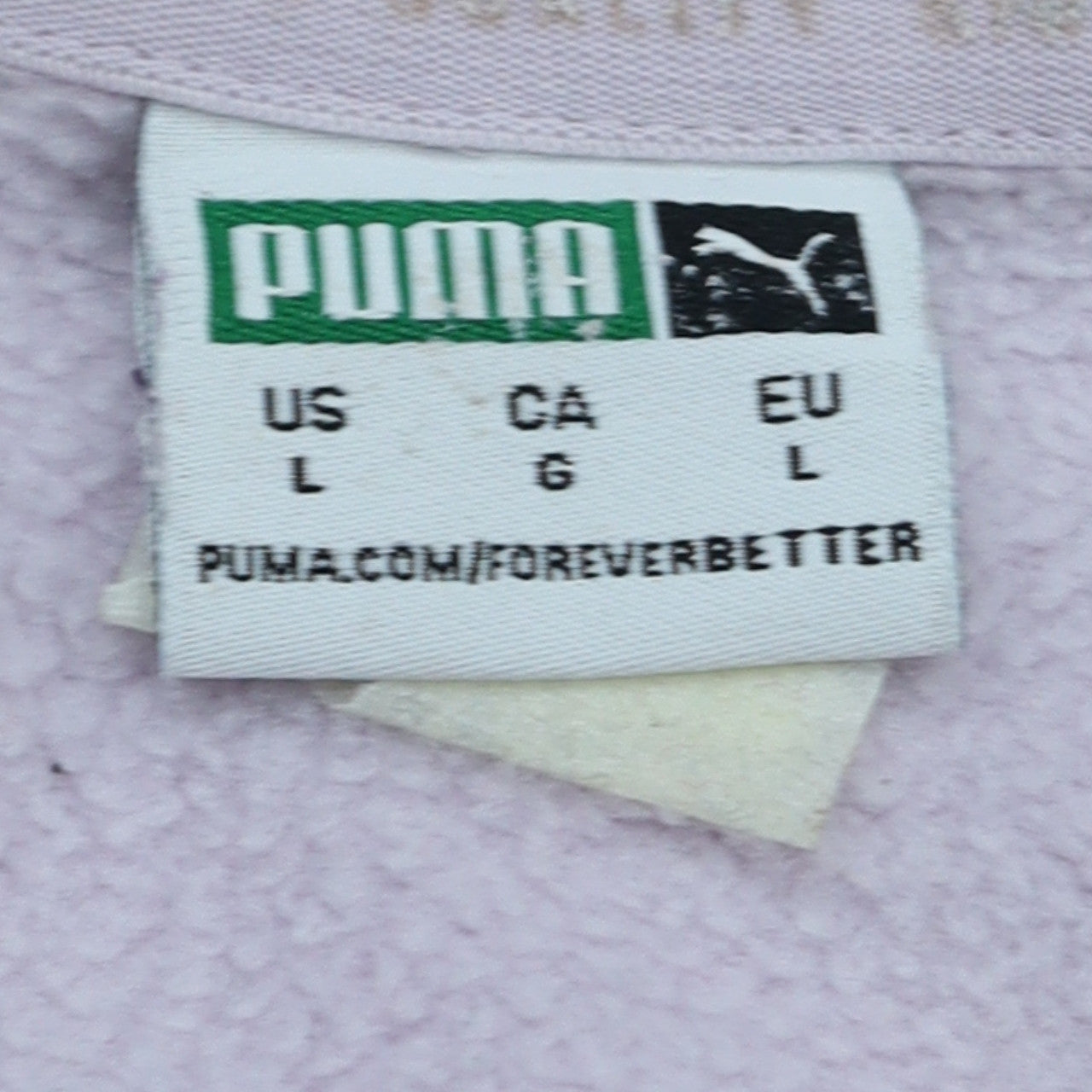 Puma Womens Lilac Crew Neck Pullover Sweatshirt Size L Relaxed Fit