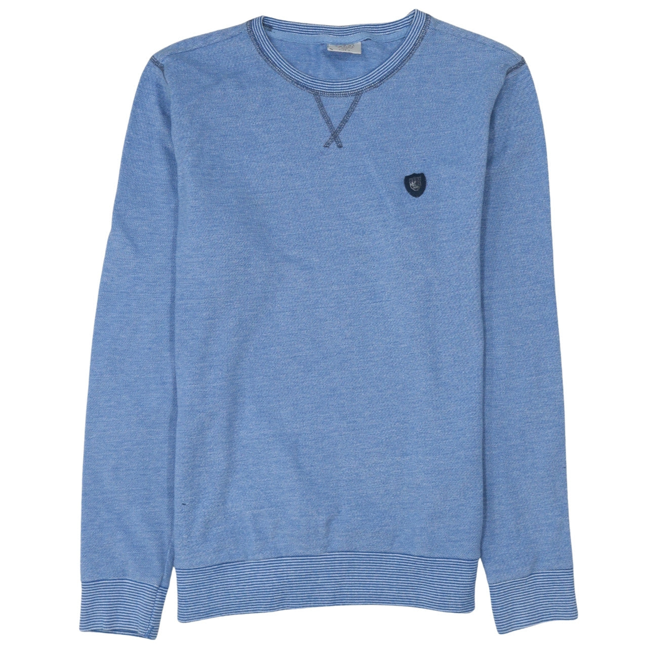 883 Police Men's Blue Cotton Crew Neck Pullover Sweatshirt Size L