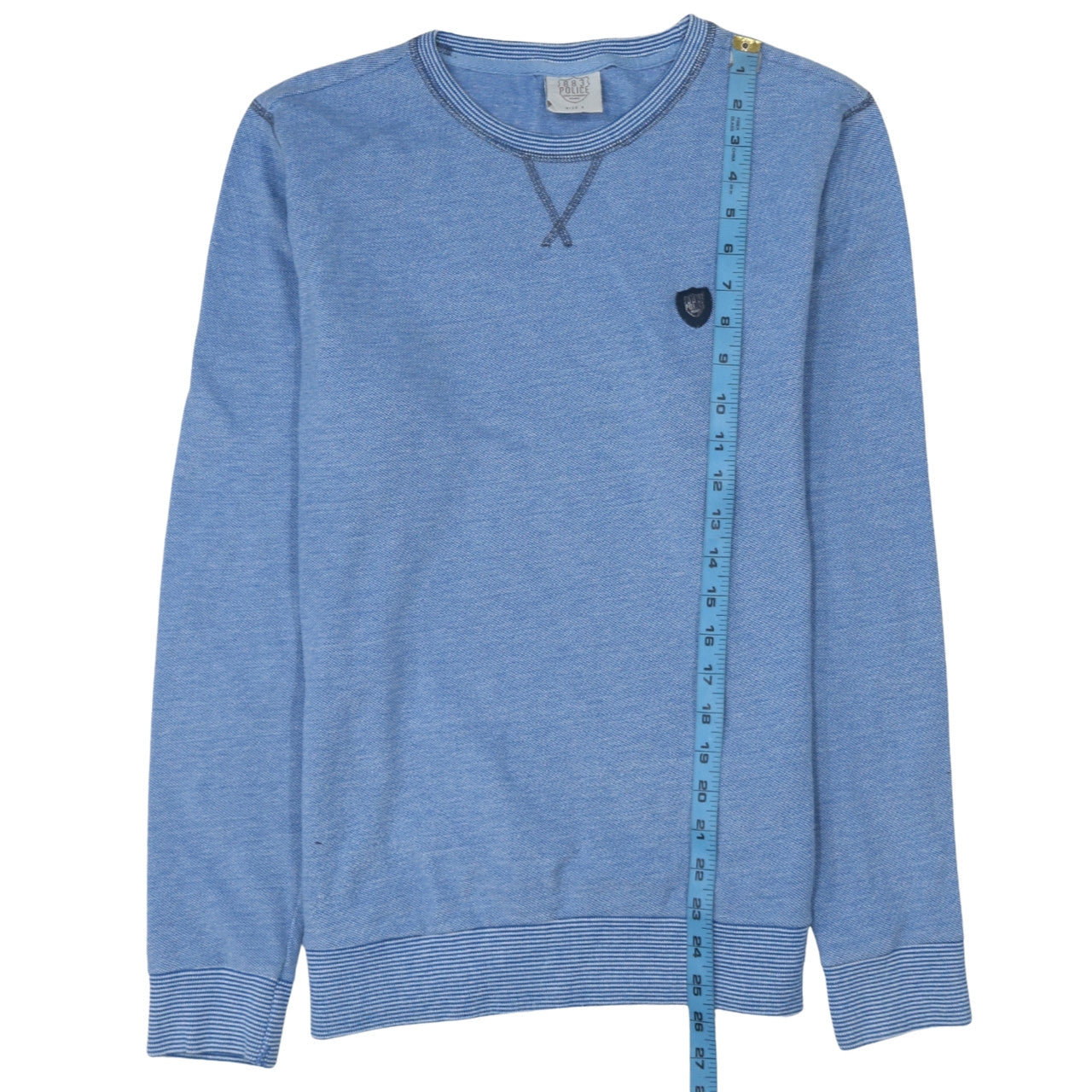 883 Police Men's Blue Cotton Crew Neck Pullover Sweatshirt Size L