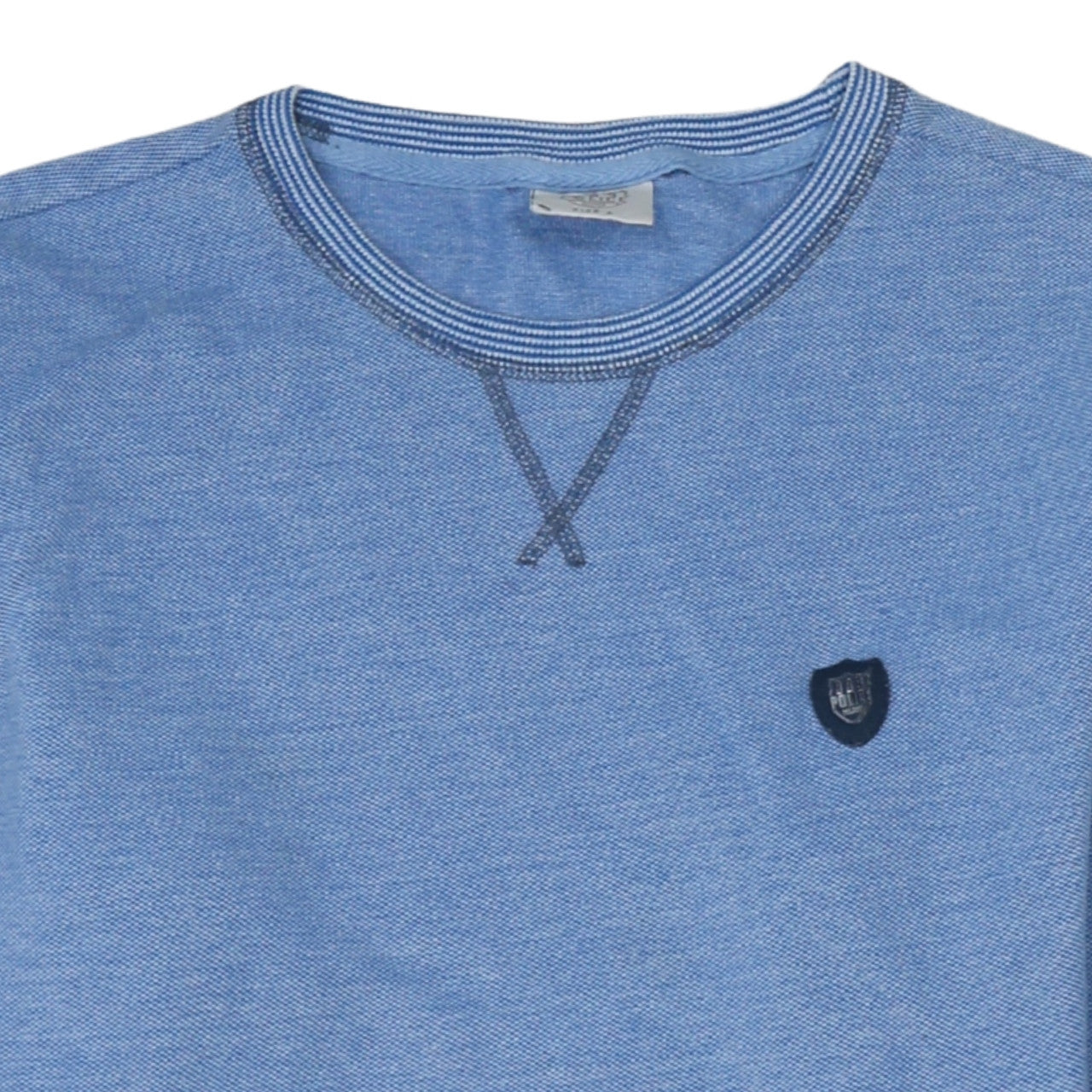 883 Police Men's Blue Cotton Crew Neck Pullover Sweatshirt Size L