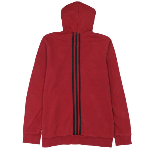 Adidas Boys Red Full Zip Hoodie 15-16 Years Manchester United Design