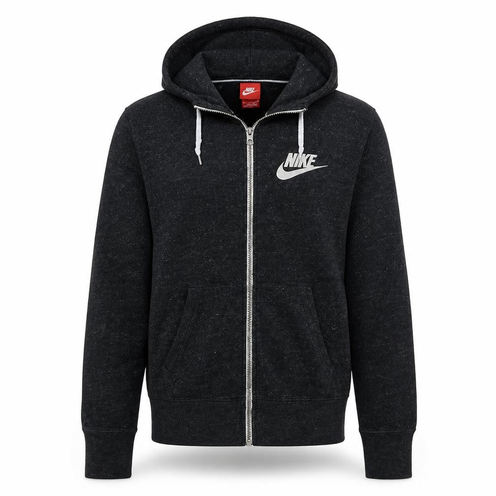 Nike Men's Black Small Full Zip Hoodie Cotton Blend