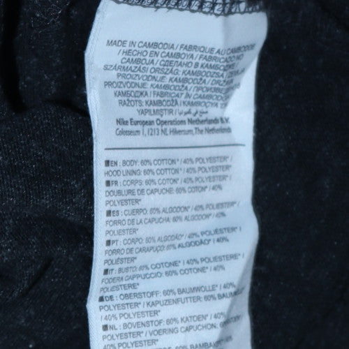 Nike Men's Black Small Full Zip Hoodie Cotton Blend