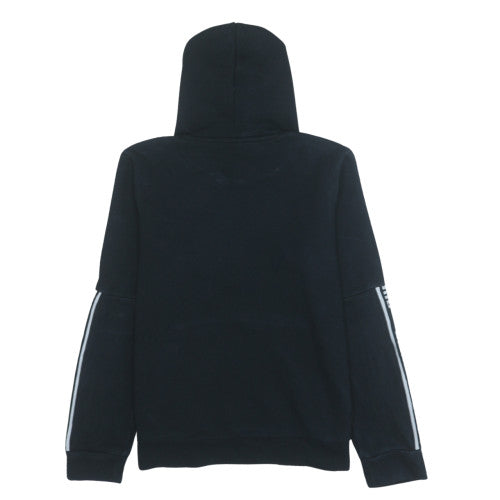 Puma Women Black Pullover Hoodie Large Logo Hooded Sweatshirt