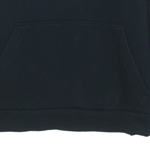 Puma Women Black Pullover Hoodie Large Logo Hooded Sweatshirt