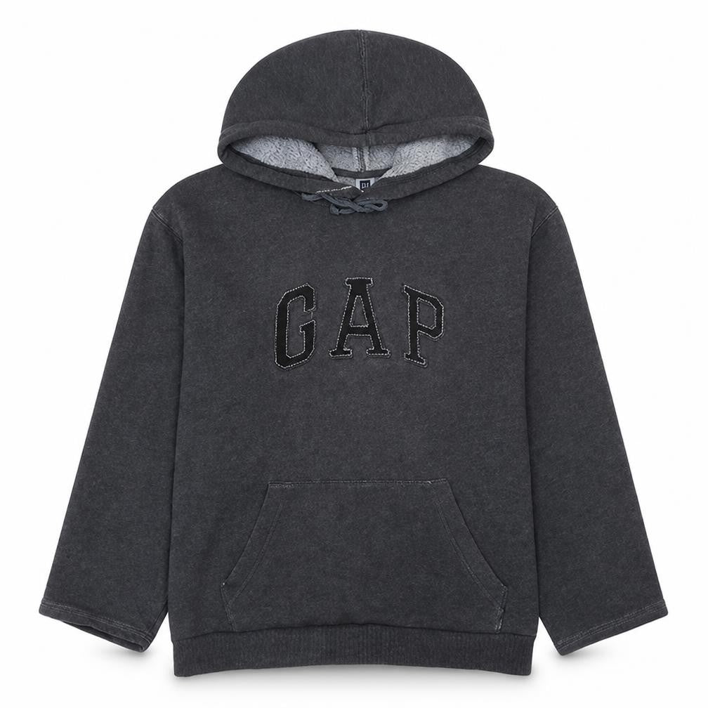 Gap Women’s Charcoal Pullover Hoodie Medium Cotton Blend