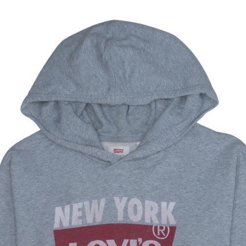 Levi's Men's Grey XL Pullover Hoodie with New York Logo