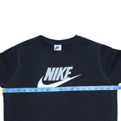 Nike Boys Black XL Crew Neck Pullover Sweatshirt Logo Print